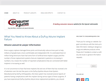 Tablet Screenshot of consumerinjuries.com